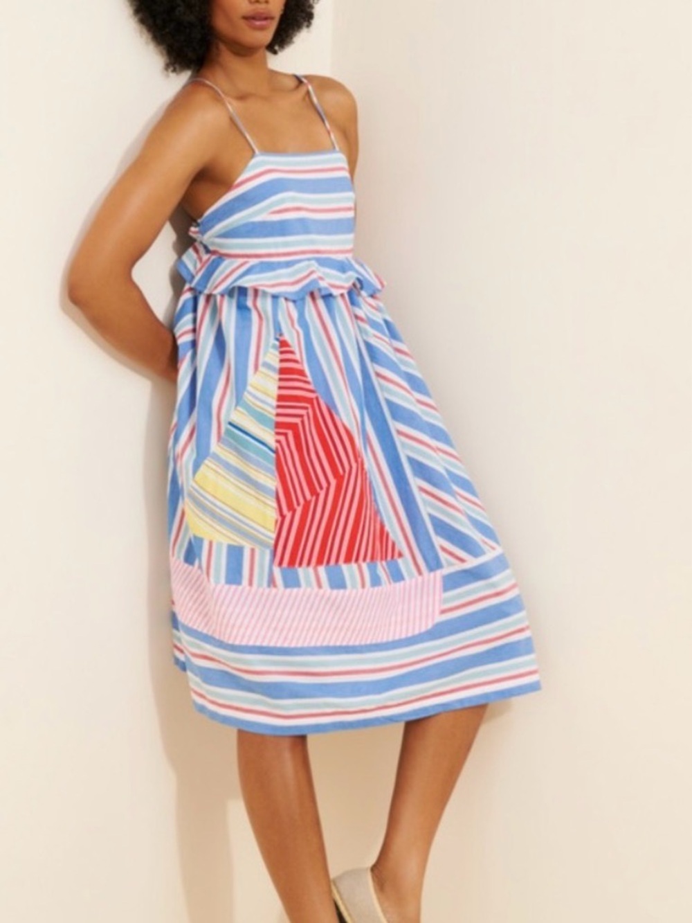 Anthropologie Celandine striped sailboat dress XLP NWT